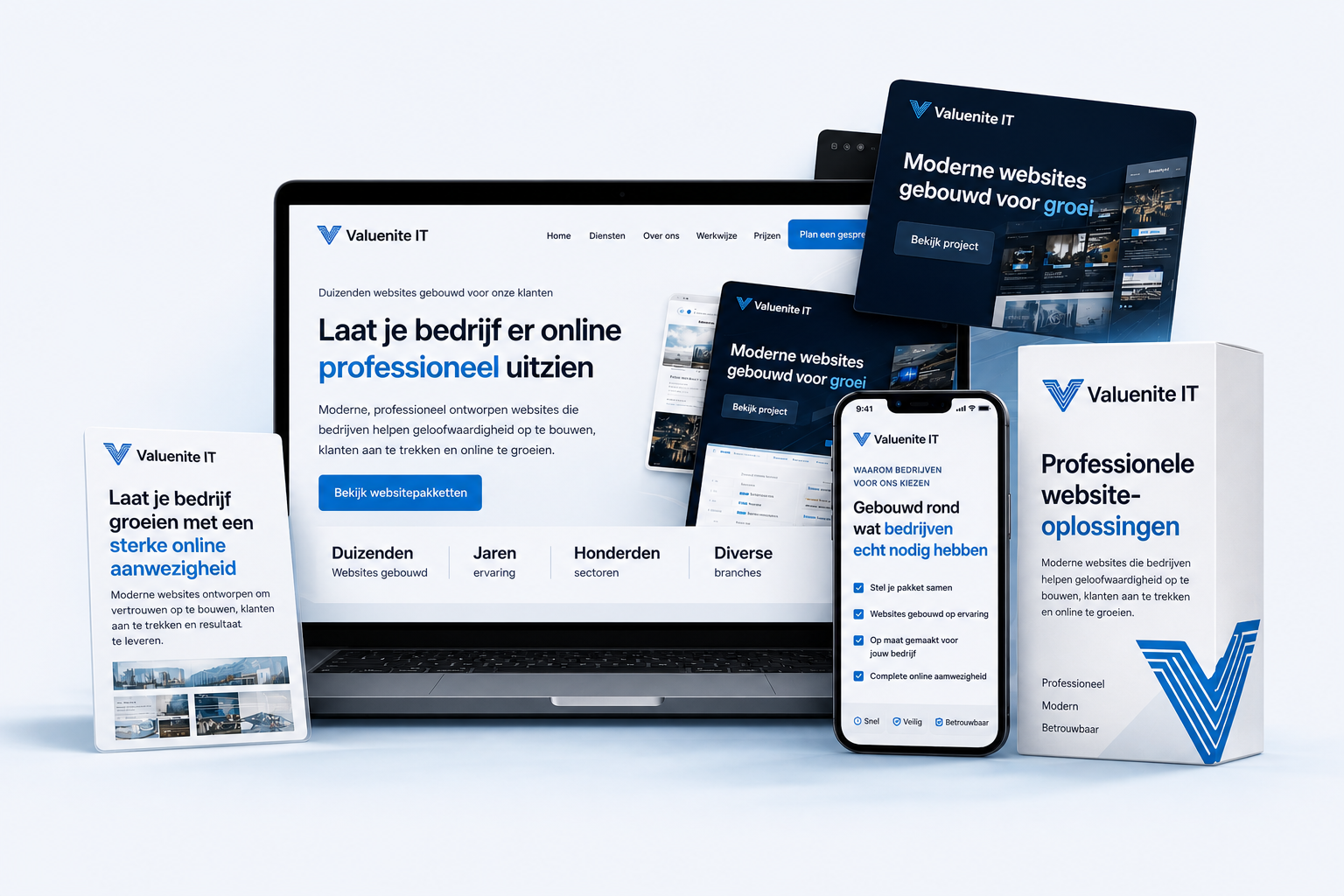 Professionele zakelijke website voorbeeld Valuenite IT