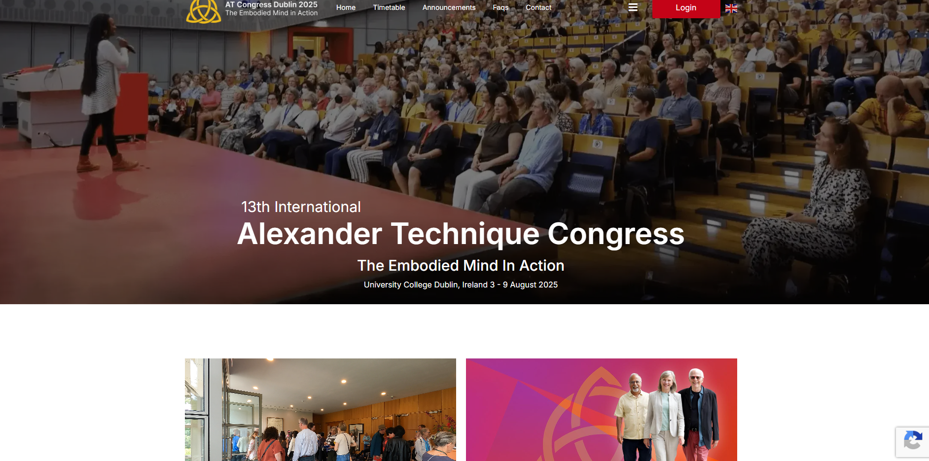 AT Congress Dublin evenement website voorbeeld