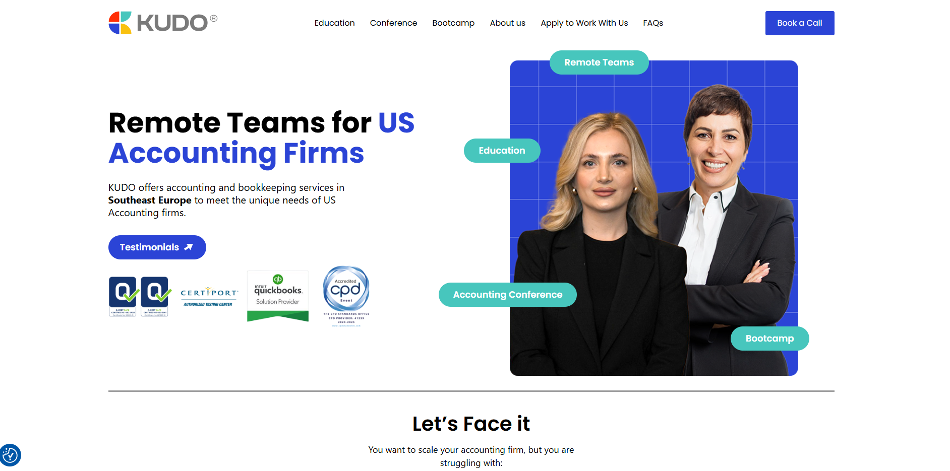Kudo Accounting website voorbeeld